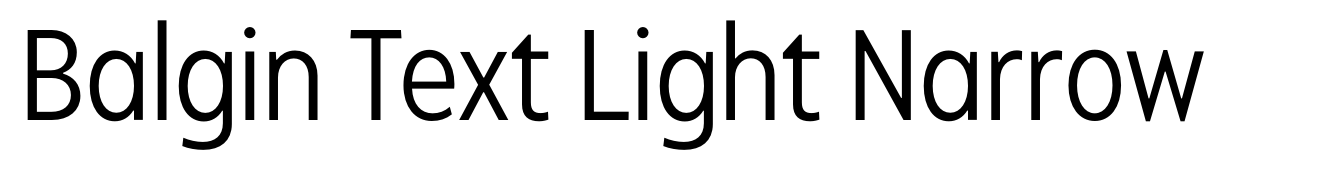 Balgin Text Light Narrow